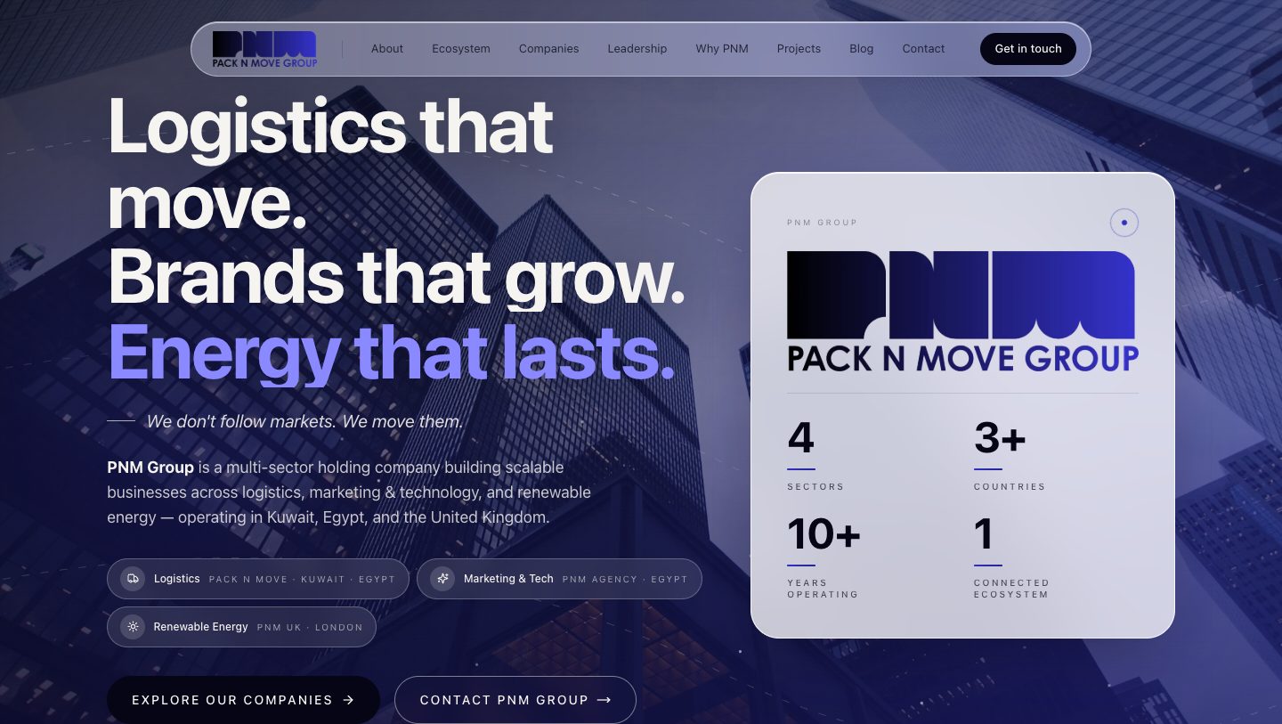 PNM Group — website built by PNM Solutions